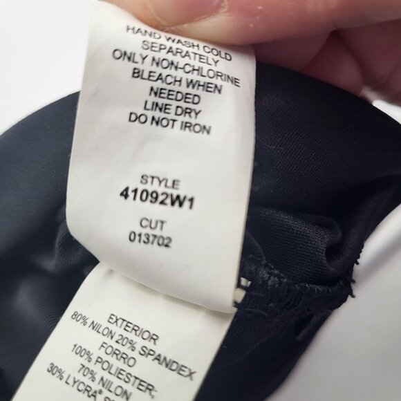 Lauren Ralph Lauren Womens SZ 10 Black One Piece Swimsuit Tie Back Halter - Picture 6 of 11